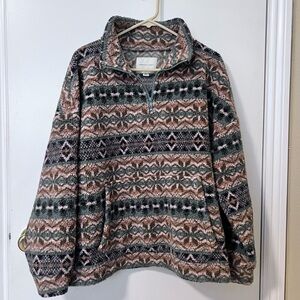 American Eagle Outfitters Multicolor Sherpa Hoodie